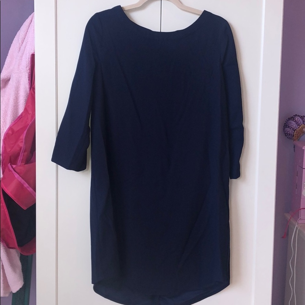 Navy shift dress